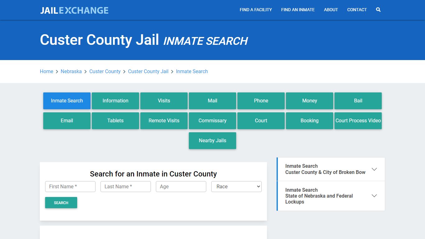 Custer County Jail, NE Inmate Search: Roster & Mugshots